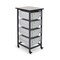 Luxor Mobile Bin Storage System - Single Row with 4 Large Bins